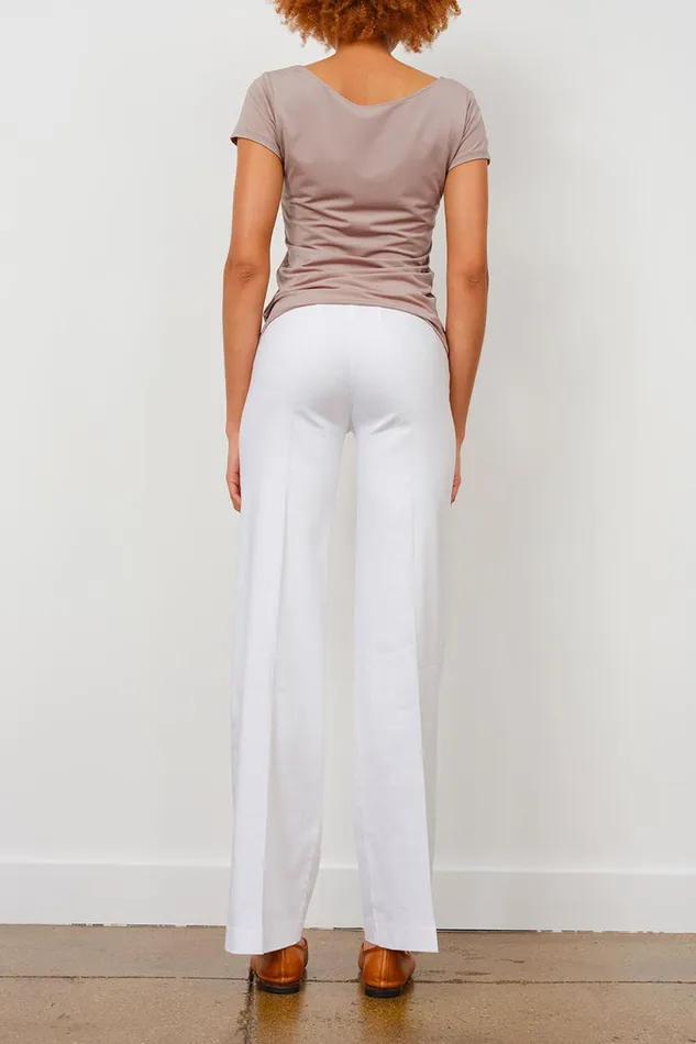 Avenue Montaigne FLAVIA Linen White Women Pants Avenue Montaigne FLAVIA Linen White Women Pants