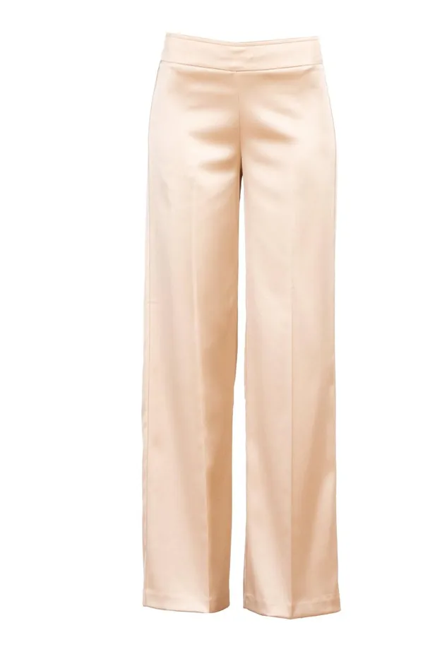 Avenue Montaigne FLAVIA Satin Champagne Women Pants Avenue Montaigne FLAVIA Satin Champagne Women Pants