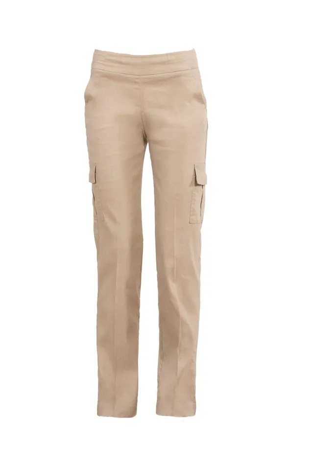 Avenue Montaigne KOOL Linen Khaki Women Pants