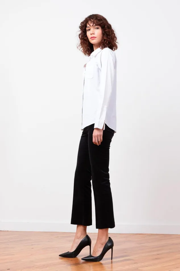 Avenue Montaigne LEO Fine Corduroy Black Women Pants Avenue Montaigne LEO Fine Corduroy Black Women Pants