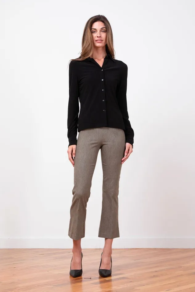Avenue Montaigne LEO Flannel Taupe Women Pants
