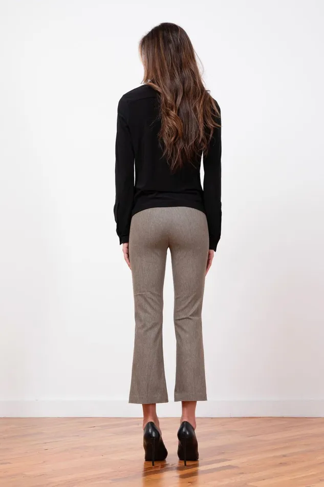 Avenue Montaigne LEO Flannel Taupe Women Pants