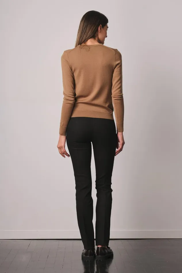 Avenue Montaigne LOUIS Flannel Black Women Pants Avenue Montaigne LOUIS Flannel Black Women Pants