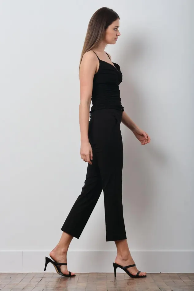 Avenue Montaigne LULU Cotton Black Women Pants Avenue Montaigne LULU Cotton Black Women Pants