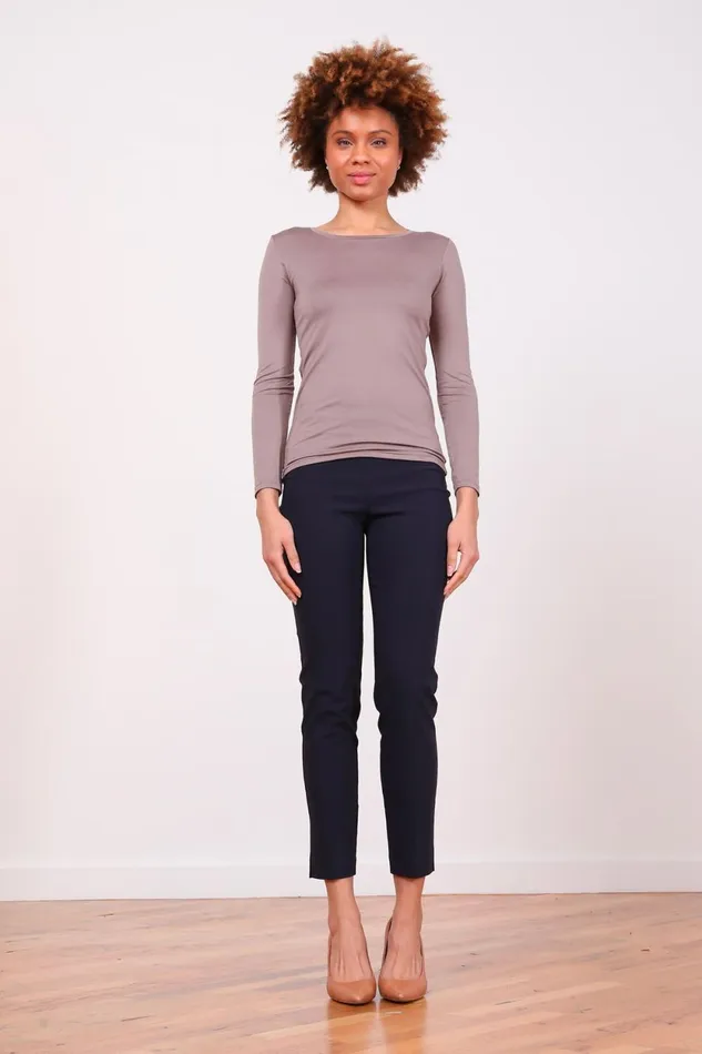 Avenue Montaigne PARS Signature Navy Women Pants
