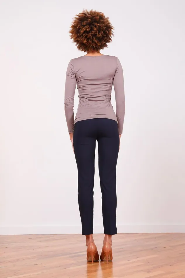 Avenue Montaigne PARS Signature Navy Women Pants Avenue Montaigne PARS Signature Navy Women Pants