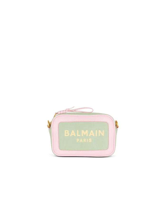 BArmy Camera Case In Canvas And Leather Green Women Balmain Crossbody Bags