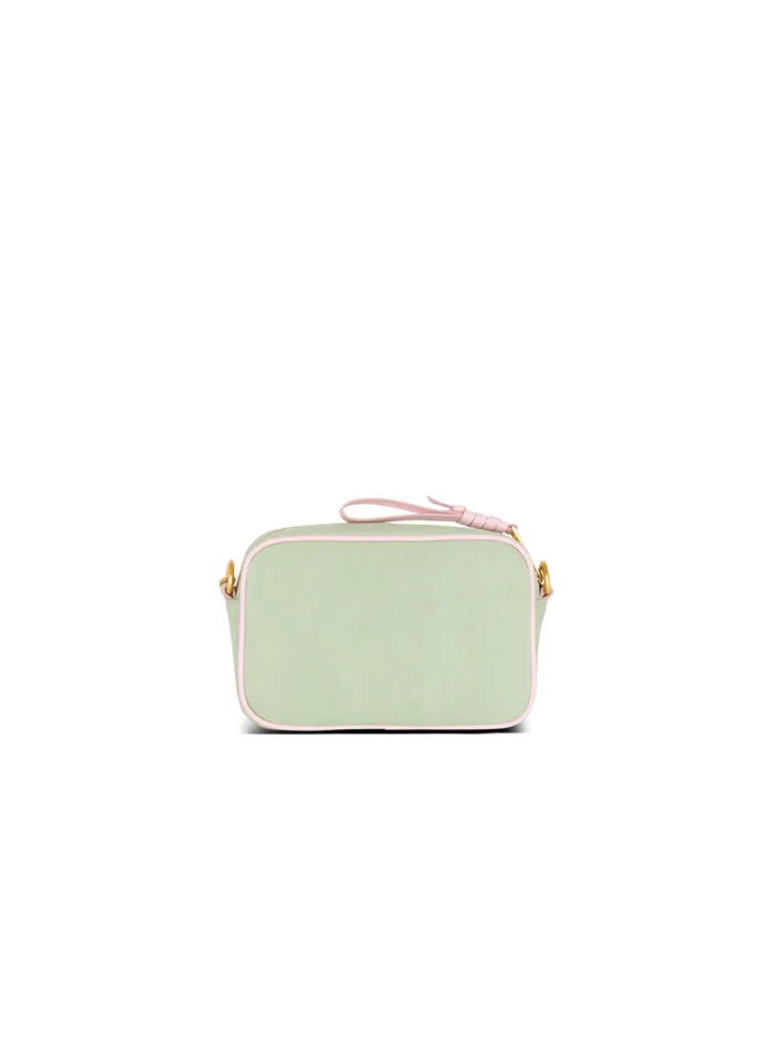 BArmy Camera Case In Canvas And Leather Green Women Balmain Crossbody Bags