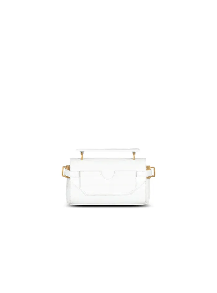 BBuzz 19 Bag In Crocodile Effectembossed Leather White Women Balmain Handbags