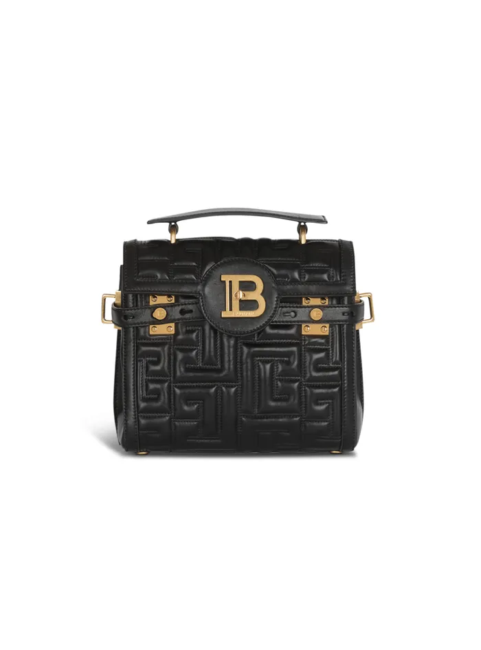 BBuzz 23 Quilted Leather Bag Black Women Balmain Handbags