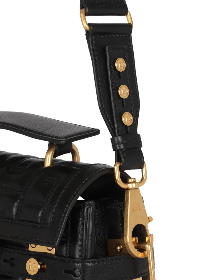BBuzz 23 Quilted Leather Bag Black Women Balmain Handbags