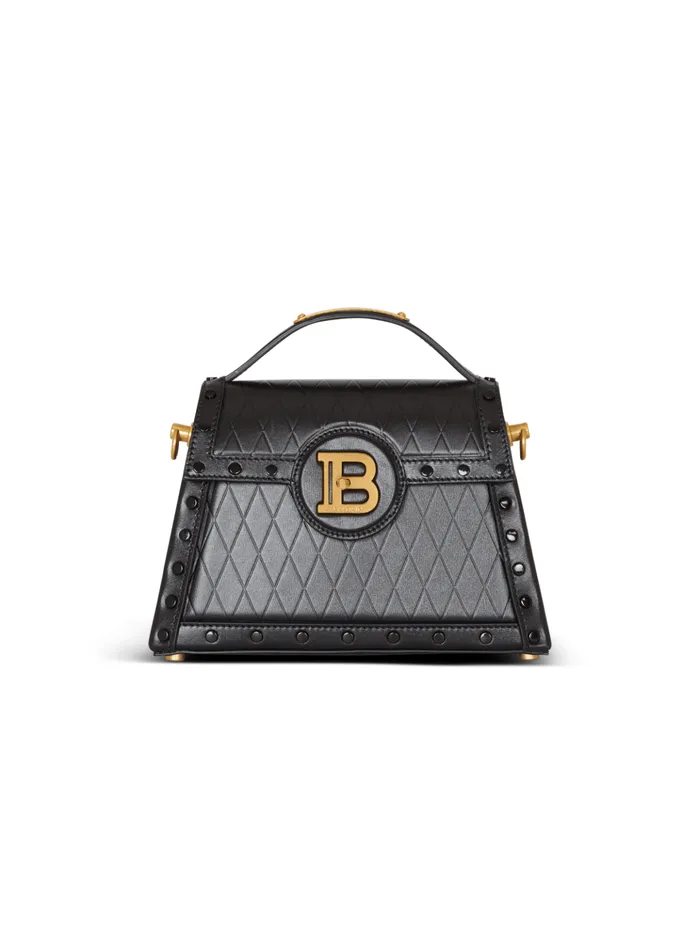 BBuzz Dynasty Bag In Diamondembossed Calfskin Black Women Balmain Handbags