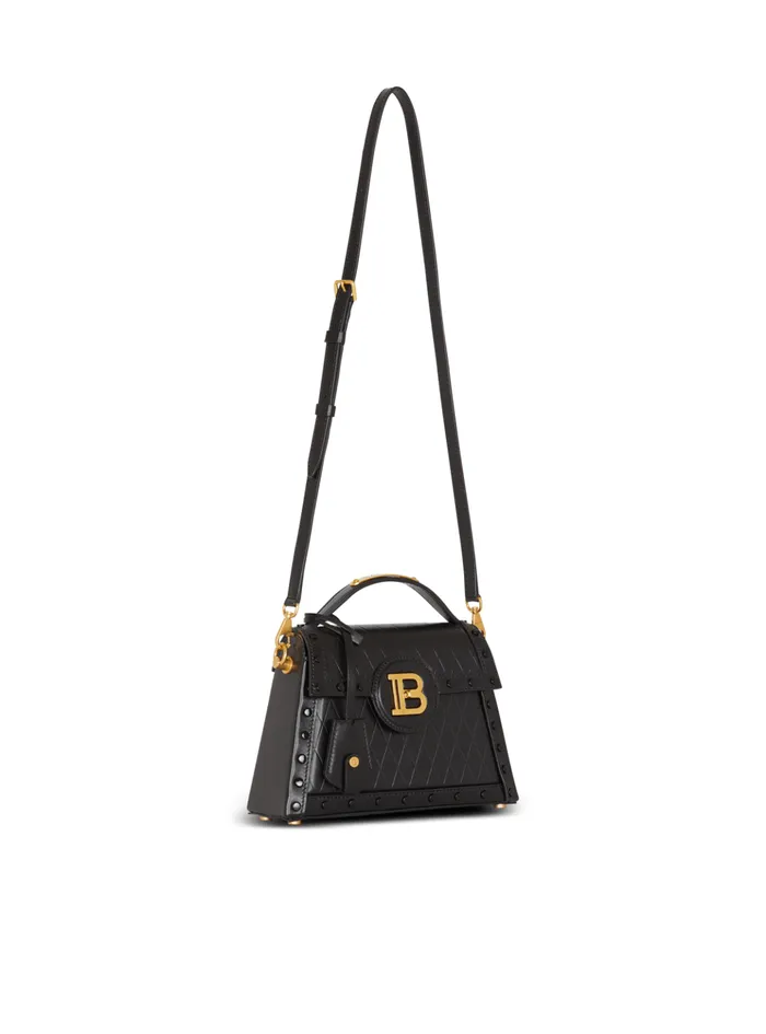 BBuzz Dynasty Bag In Diamondembossed Calfskin Black Women Balmain Handbags