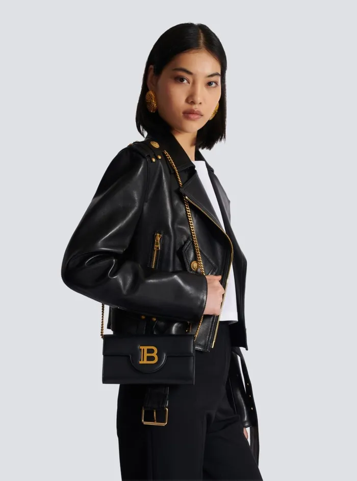 BBuzz Leather Wallet Black Women Balmain Small Leather Goods