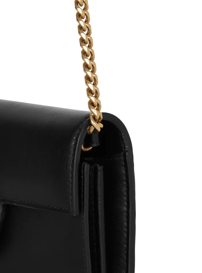 BBuzz Leather Wallet Black Women Balmain Small Leather Goods