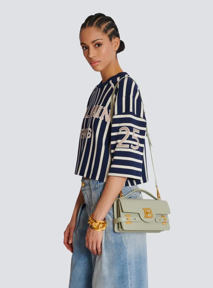BBuzz Shoulder 24 Calfskin Bag Green Women Balmain Crossbody Bags