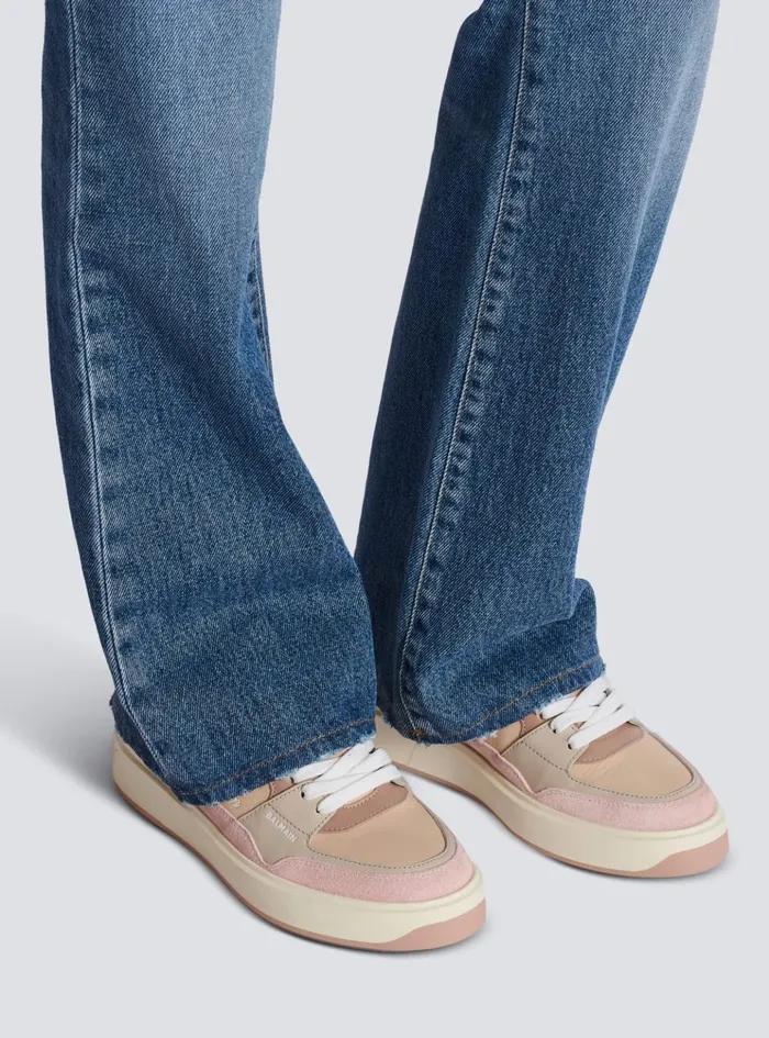 BCourt Flip Trainers In Calfskin Pink Women Balmain Sneakers