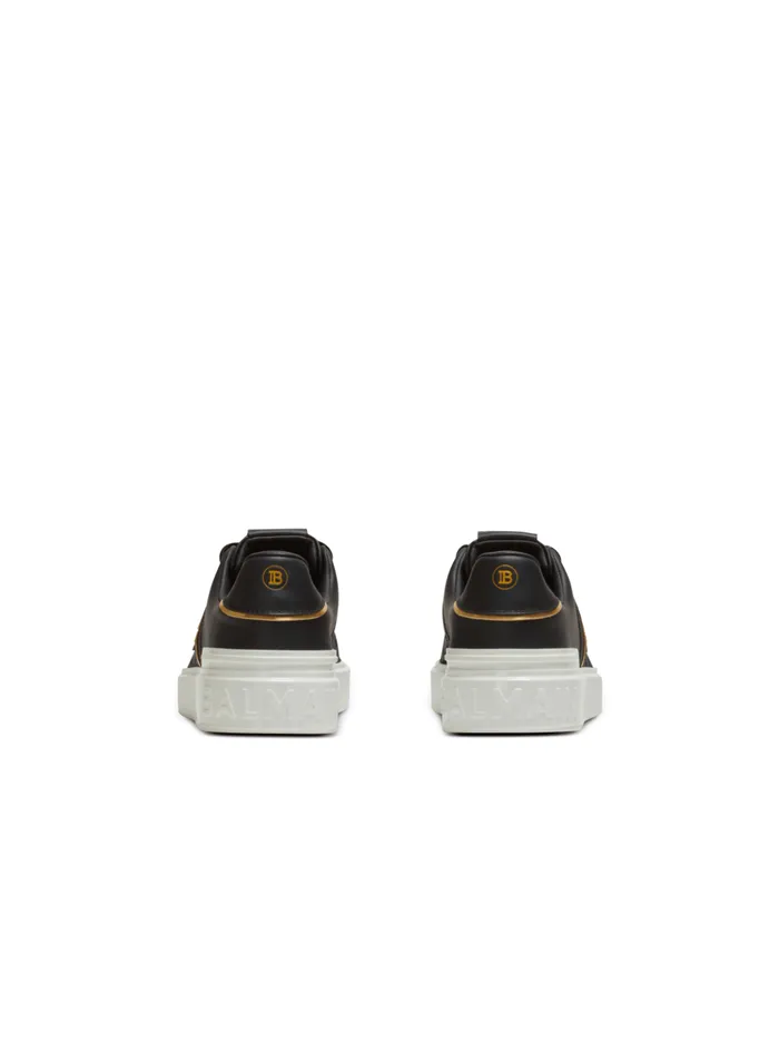 BCourt Monogrammed Nylon And Leather Sneakers Black Women Balmain Sneakers