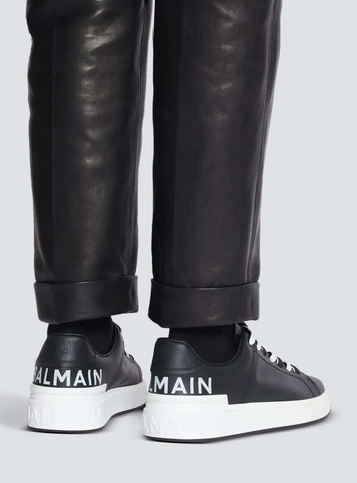 BCourt Smooth Leather Sneakers Black Men Balmain Sneakers