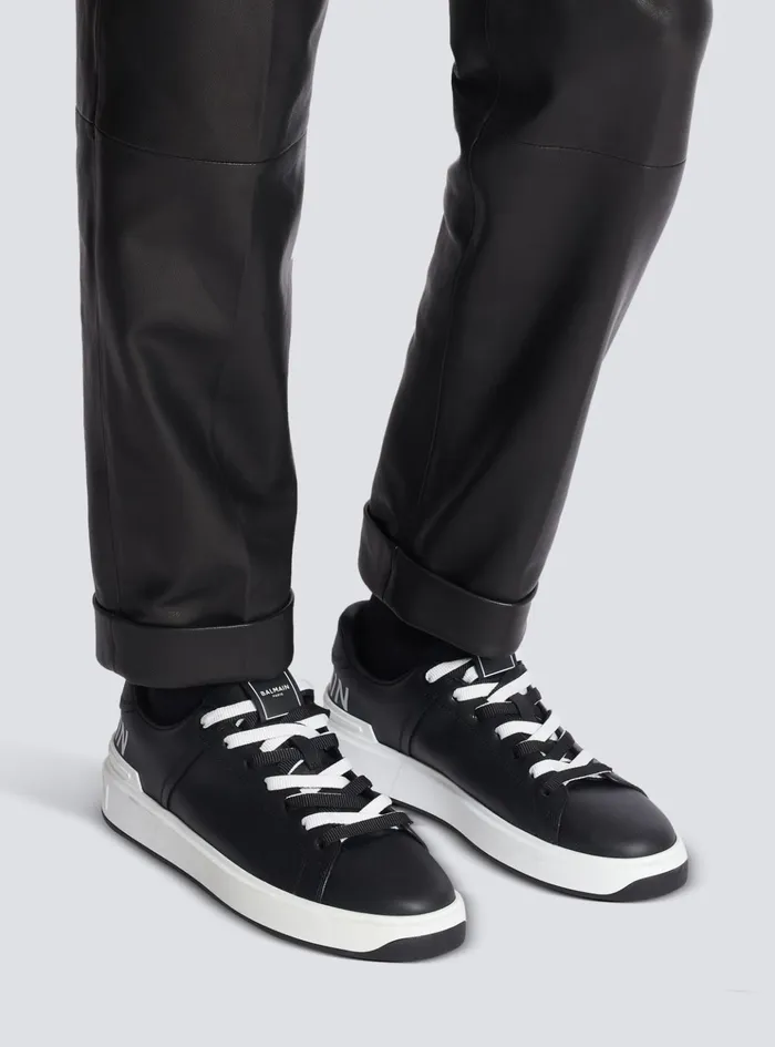 BCourt Smooth Leather Sneakers Black Men Balmain Sneakers