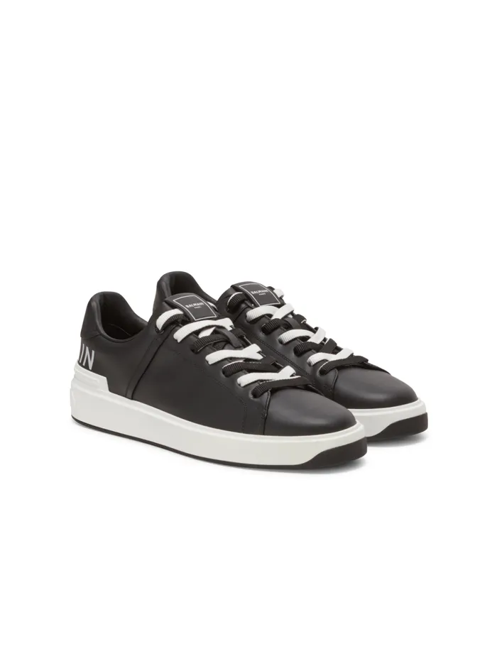 BCourt Smooth Leather Sneakers Black Men Balmain Sneakers