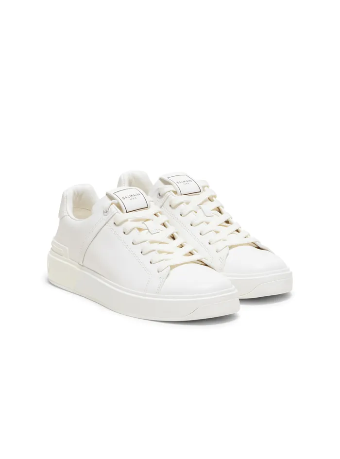 BCourt Trainers In Calfskin White Men Balmain Sneakers