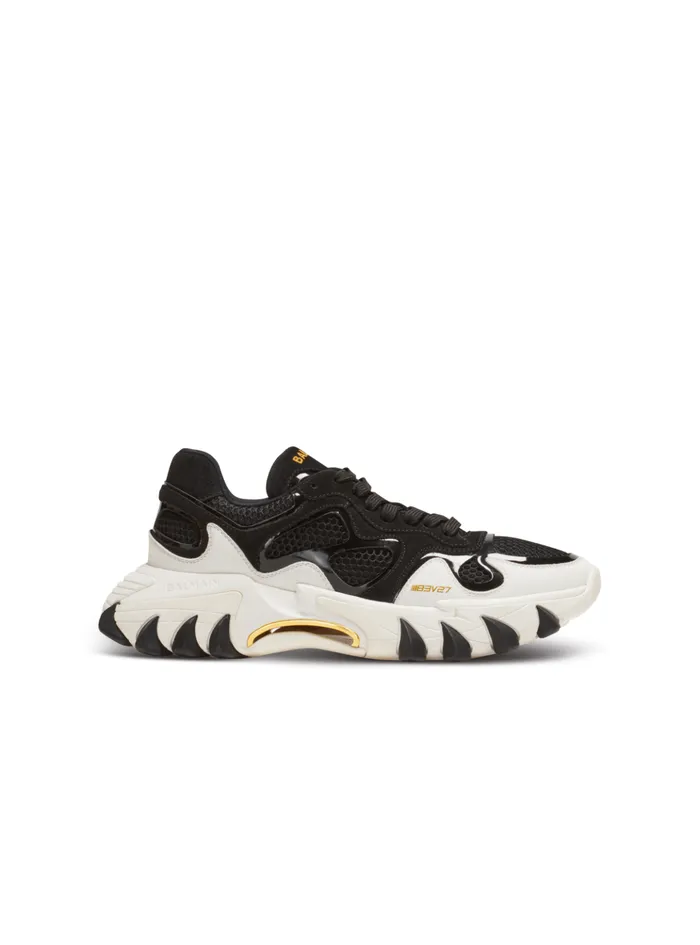 BEast Trainers In Leather Suede And Mesh Black Women Balmain Sneakers