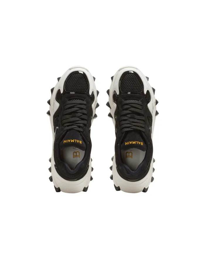 BEast Trainers In Leather Suede And Mesh Black Women Balmain Sneakers