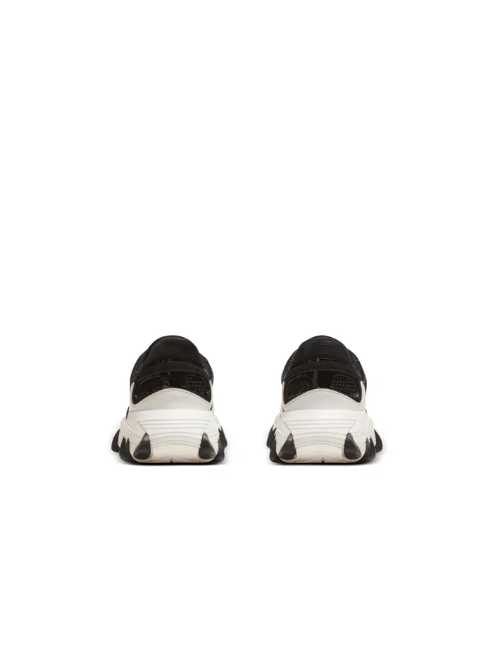BEast Trainers In Leather Suede And Mesh Black Women Balmain Sneakers
