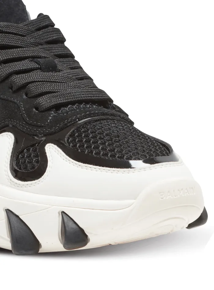BEast Trainers In Leather Suede And Mesh Black Women Balmain Sneakers