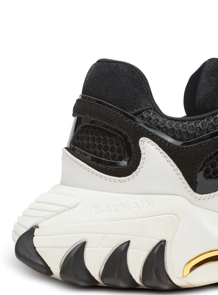BEast Trainers In Leather Suede And Mesh Black Women Balmain Sneakers