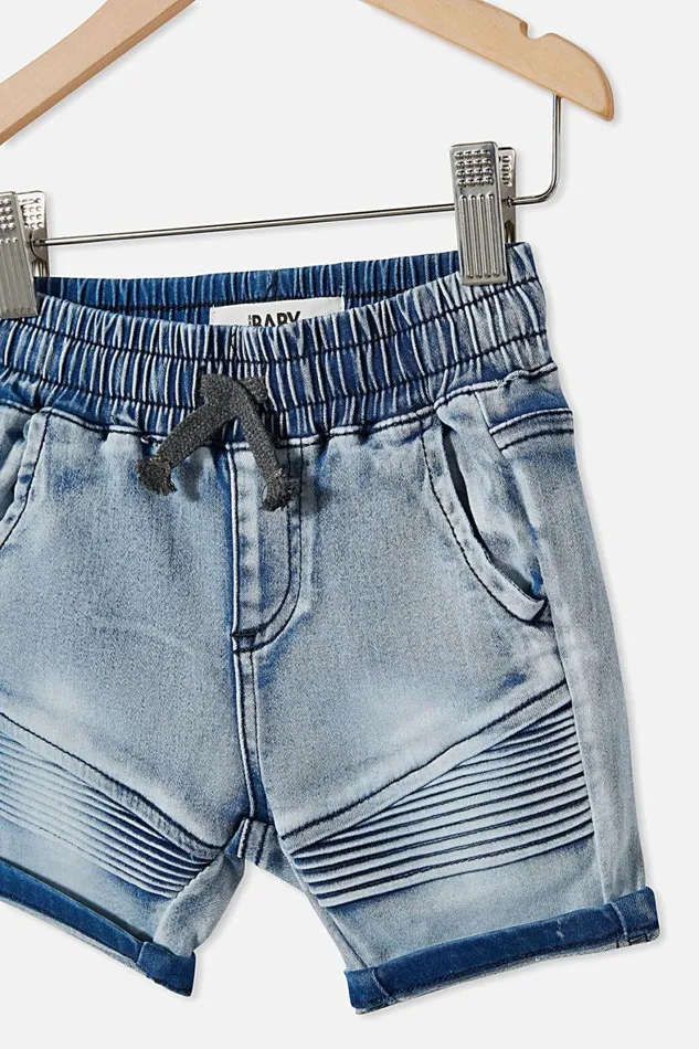 Baby Bottoms Cotton On Jay Moto Short Light Blue Wash