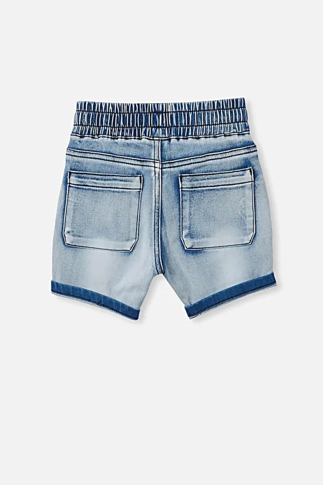 Baby Bottoms Cotton On Jay Moto Short Light Blue Wash