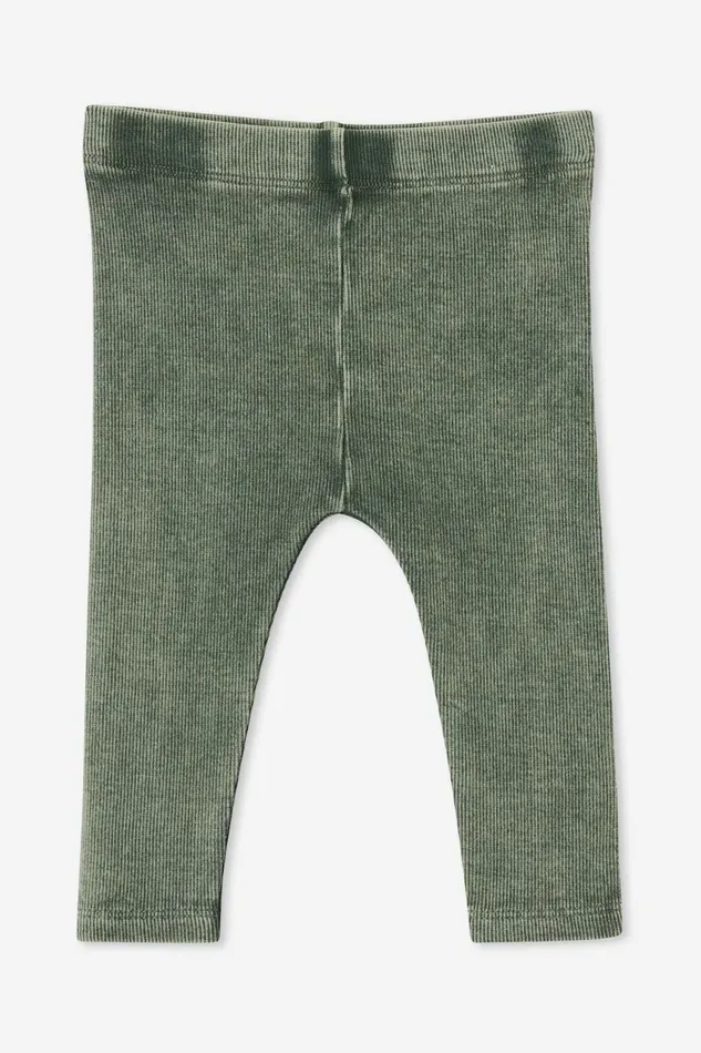 Baby Bottoms Cotton On The Row Rib Skinny Legging Swag Green Wash