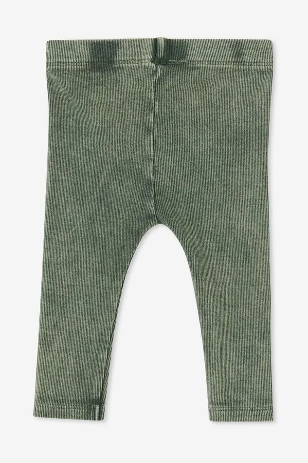 Baby Bottoms Cotton On The Row Rib Skinny Legging Swag Green Wash
