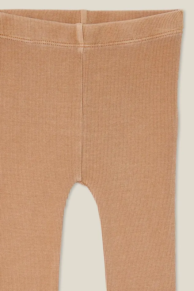 Baby Bottoms Cotton On The Row Rib Skinny Legging Taupy Brown Wash