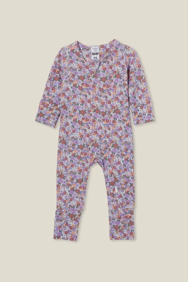 Baby Rompers and All In Ones Cotton On The Billie Long Sleeve Zip Romper Vanillaclay Pigeon Claire Floral Baby Rompers and All In Ones Cotton On The Billie Long Sleeve Zip Romper Vanillaclay Pigeon Claire Floral