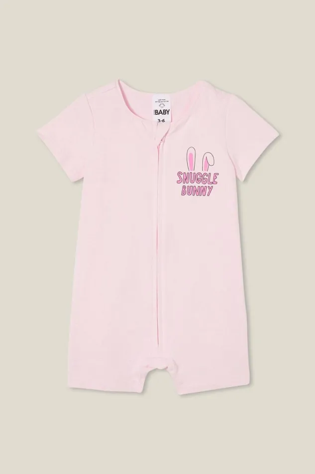 Baby Rompers and All In Ones Cotton On The Billie Short Sleeve Zip Romper Ballerinasnuggle Bunny Baby Rompers and All In Ones Cotton On The Billie Short Sleeve Zip Romper Ballerinasnuggle Bunny