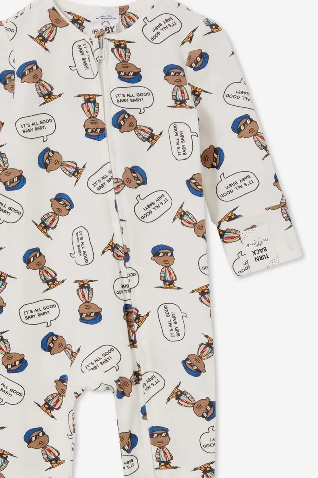 Baby Rompers and All In Ones Cotton On The Long Sleeve Zip Romper UsaLcn Lcn Mt Vanillababy Biggie All Good