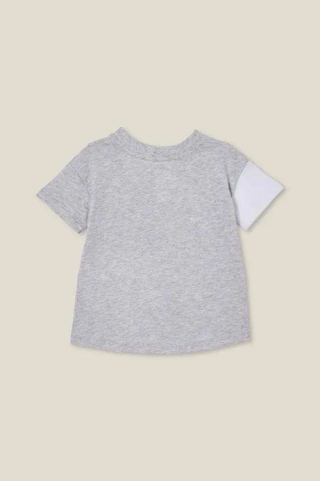 Baby Tops Jackets and Sweaters Cotton On Andie Drop Shoulder Tee Lcn Lcn Nba Cloud Marlela Lakers Colour Block