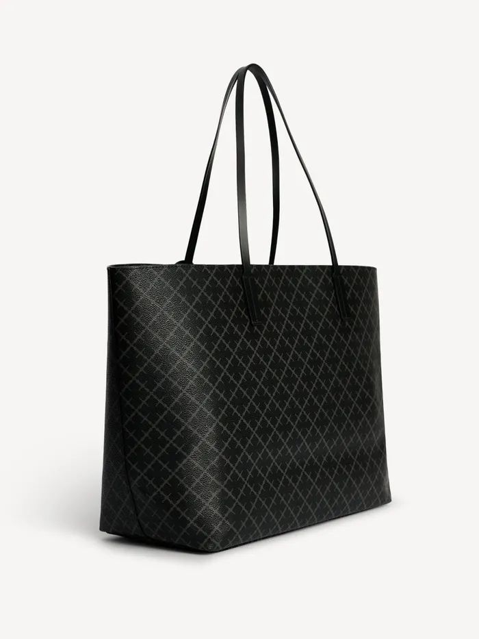 Bags Women By Malene Birger Abi Printed Tote Bag Charcoal