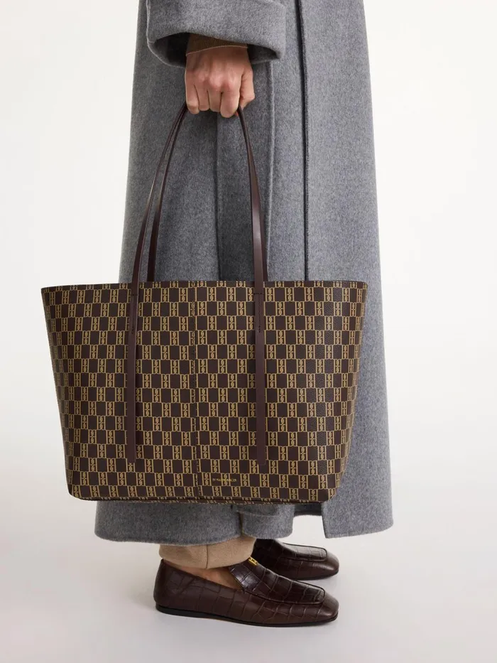 Bags Women By Malene Birger Abigail Monogram Tote Bag Shale Bags Women By Malene Birger Abigail Monogram Tote Bag Shale