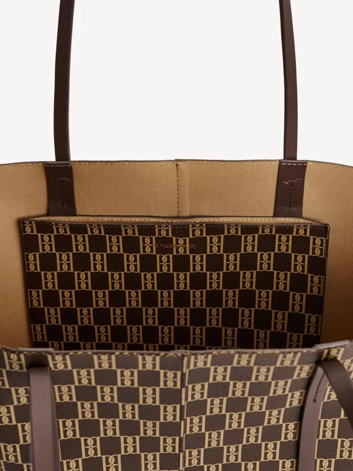 Bags Women By Malene Birger Abigail Monogram Tote Bag Shale Bags Women By Malene Birger Abigail Monogram Tote Bag Shale