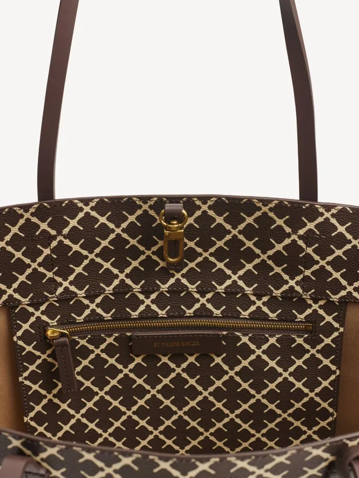 Bags Women By Malene Birger Abigail Printed Tote Bag Warm Brown Bags Women By Malene Birger Abigail Printed Tote Bag Warm Brown