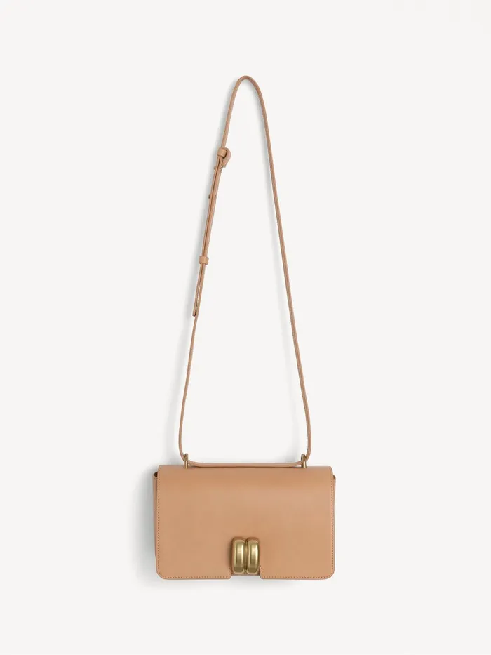 Bags Women By Malene Birger Noval Leather Shoulder Bag Tan