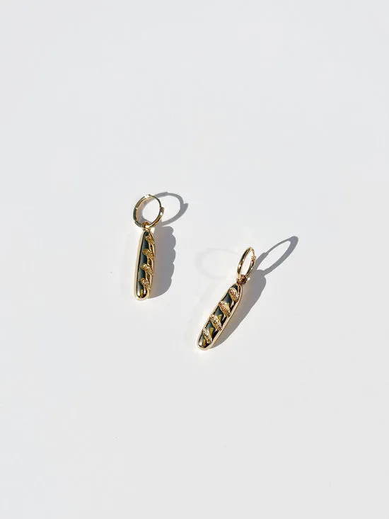 Baguette Hoops Gold Jewelry Lisa Says Gah Women
