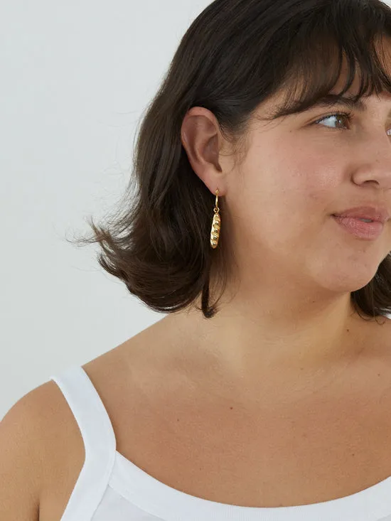Baguette Hoops Gold Jewelry Lisa Says Gah Women