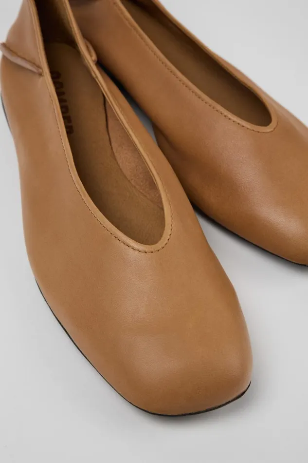 Ballerinas Women Camper Casi Myra Nude Leather MoccasinBallerina