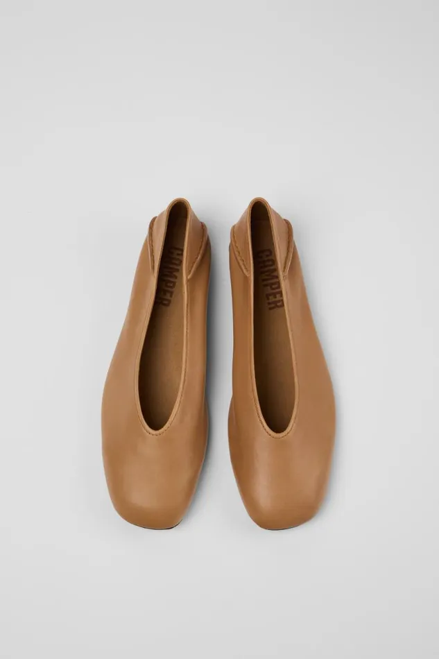 Ballerinas Women Camper Casi Myra Nude Leather MoccasinBallerina Ballerinas Women Camper Casi Myra Nude Leather MoccasinBallerina
