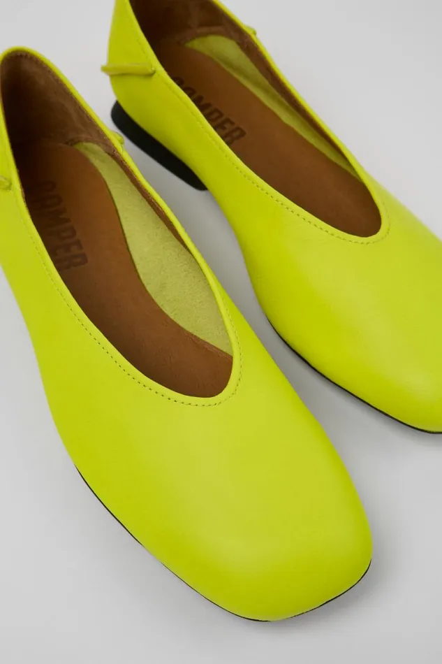 Ballerinas Women Camper Casi Myra Yellow Leather Ballerinas